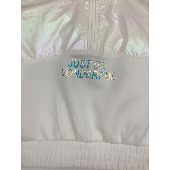 Zara Kids Toddler Girls "Just Be Wonderful" White Hoodie | Size 8 | Front Zipper - Picture 7 of 9